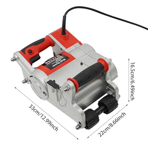 Wall grooving machine, 1100W handheld electric concrete saw Cement grooving concrete cutting machine Groove depth 15-30mm/0.59-1.18inch
