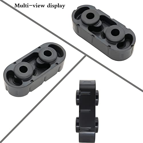 Exhaust Rubber Hanger Insulator 15092802 (2Pcs) Replacement For Gm Chevy Silverado 1500 2500 3500 Gmc Cadillac Escalade 6.2L 2 Holes #TOP4