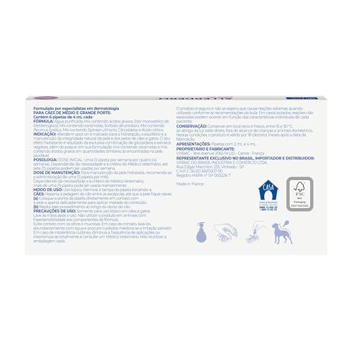 Virbac Allerderm Spot On S.I.S. Hidratação Cutânea para Cães e Gatos 4 mL com 6 pipetas - Imagem 5
