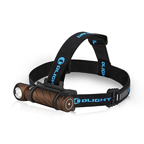 OLIGHT PERUN 2 LED Linterna Frontal Lámpara de Cabeza USB Recargable de 2500 Lúmenes,166M MAX.IPX 8 Impermeable,Ideal para Trabajo y Actividades Exteriores como Pescar Correr y Camping (Desierto Tan)