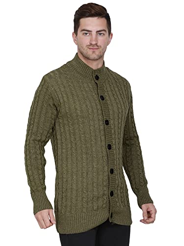 Image of Matelco Mens Woollen Buttoned Sweater Full Sleeves for Winters