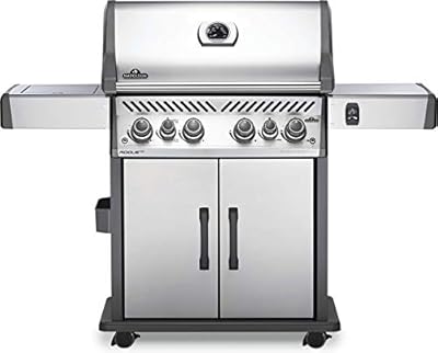 Napoleon Rogue SE 525 BBQ Grill, Stainless Steel, Propane - RSE525RSIBPSS-1 - With Four Main Burners, Infrared Rear And Side Burner, Barbecue Gas Cart, Folding Side Shelves, Instant Failsafe Ignition