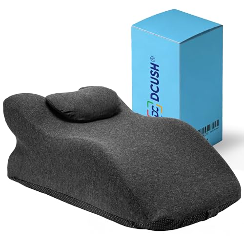 DCUSH Ergonomic Contoured Couples Intimacy Memory Foam Pillow with Removable Headrest, 27° Angled Support for Neck and Waist, Massages, Reading, Relaxing & Leg Elevation, Removable Washable Cover by DCUSH - Used condition - US$26.13