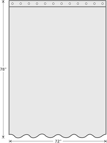 Miniatura 6 de EurCross - Forro de cortina para ducha transparente 9G de 72 x 78 pulgadas de largo con 5 imanes de peso, cortina de ducha de plástico PEVA premium