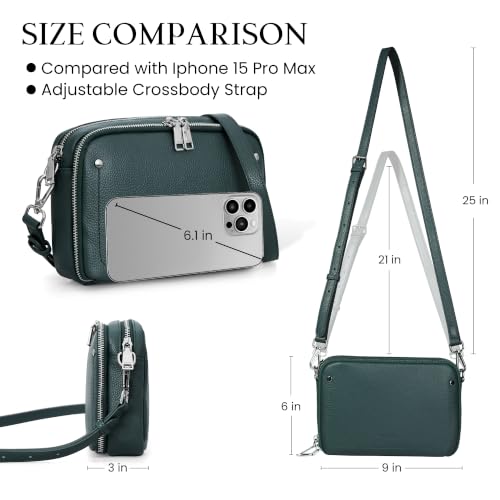 Image of befen Genuine Leather Crossbody Bags for Women, RFID Leather Purses