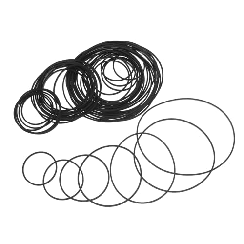 TOGEVAL - TOGEVAL Lot de 100 Courroies en Caoutchouc pour Platines Dj Carrées Diamètres 25-70 MM Transmission Précise Bruit Compatibles Magnétoscopes Lecteurs Dvd et Cassettes Audio