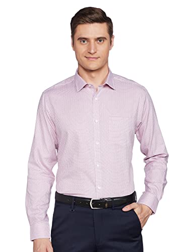 Image of Park Avenue Men's Pure Cotton Checks Pattern Slim Fit Semi Cutaway Collar Full Sleeve Formal Shirt