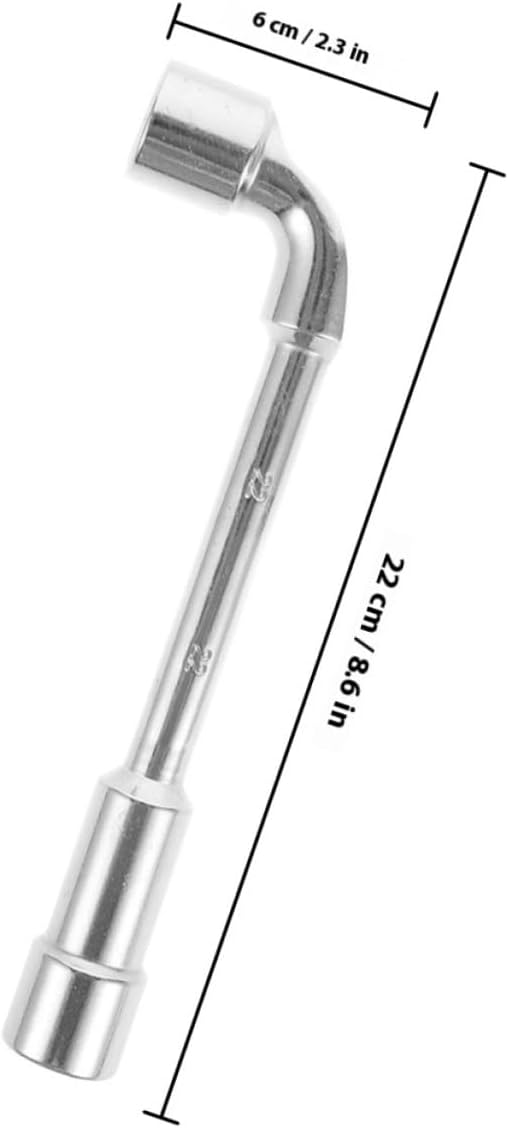 Outanaya L-shaped Socket Wrench 21mm Tire Repair Tool Automotive Spare Tire Wrench Angled Lug for Car and Motorcycle Maintenance