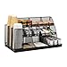 Mind Reader CMG2MESH-BLK Coffee Condiment and Accessories Caddy Organizer, 24 x 12 x 12, Black Metal Mesh