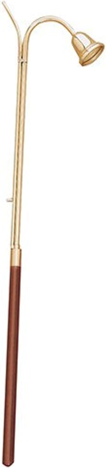 Candle Lighter with Bell Snuffer Polished Brass Candlelighter with Wood Handle Candle Accessories, 48 Inch Height