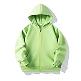 toddler girl sweatshirt Girls Zip up Hoodie Trendy Cute Hooded Sweatshirt Kids Oversized Winter Jacket 2025 Fall Fashion School Teens Clothes Green 5 Years