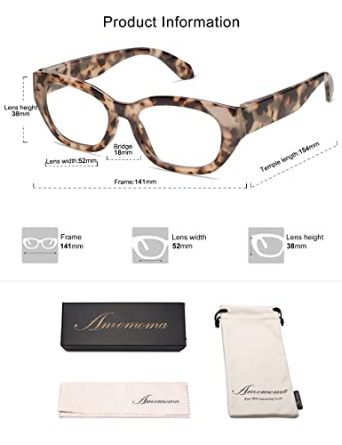 3-Pack Retro Square Reading Glasses For Women Cute Stylish Cat Eye Blue Light Blocking Readers Am6080 Mix (+1.00 Magnification Strength) #TOP5