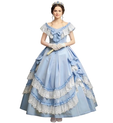 Mauuwy Victorian Blue and White dress