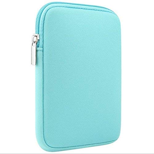 HannyBoo 7-8 Inch Tablet Carrying Sleeve Bag, Protective Neoprene Zipper Case Cover for iPad Mini 4 3 2 1, Galaxy Tab A 8.0 2018, NeuTab 7" - Light Blue