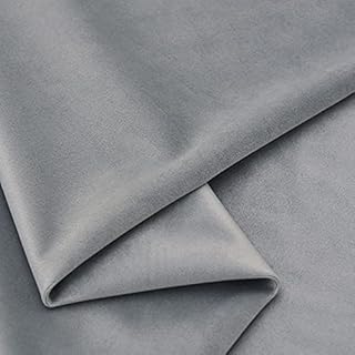 220Gsm Imported Velvet Solid Fabric For Sofa Upholstery Curtains Cushions Bedsheet Diwan Sofa Cover Diy Dresses- 56 Inch Width(1 Meter,Grey)