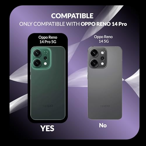 Image of ShieldTech Back Cover Case + Screen Protector for Oppo Reno 14 Pro 5G | Transparent Mobile Phone Back Case Cover for Oppo Reno 14Pro | Reno 14 Pro 5G TPU Transparent Back Cover Case