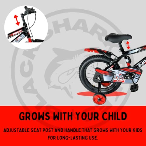 Image of BLACK SHARK Aqua Bikes for Kids Bike Brake | Bicycle for Boys & Girls | Frame | 90% Pre-Assembled |