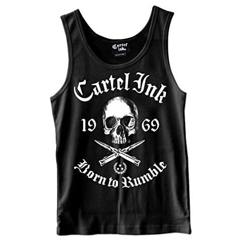 cartel ink Born to Rumble Men's Tank Top (X-Large) Black Cover