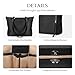 befen Genuine Leather Tote Bag for Women for Work, Black Tote Purse, Women's Large Soft Leather Handbags and Shoulder Bags Satchel Handbags with Top Handles for Work Travel