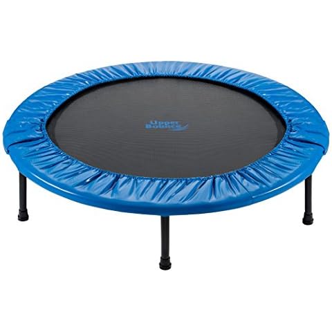 Machrus Upper Bounce Mini Trampoline Adults - Rebounder Exercise Fitness Kids - Small Rebounder, Durable Jumping Mat, Portable & Foldable Workout Trampolines Cover