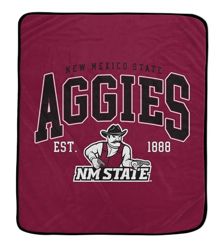 NCAA New Mexico State Aggies Vintage Arch Block Ultra Soft Blanket