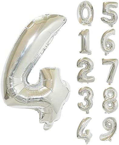Trimming Shop 32" Large Foil Balloons, Number 8 Balloon, Self Sealing Helium Balloons for Birthday, Wedding, Party Supplies, Decoration, Foil Balloons for Parties, Blue