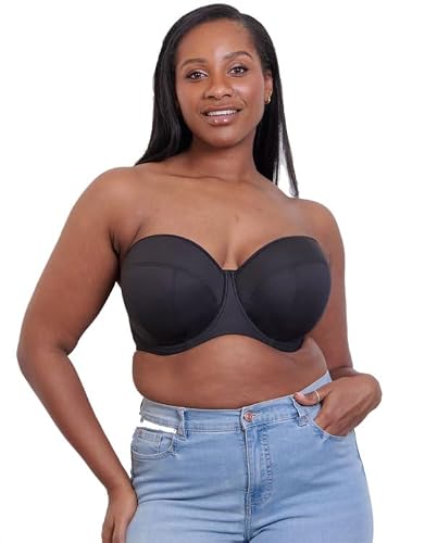 Flirtelle Strapless Multiway Bra Celia Underwired Womens Ladies Underwear Lingerie Black Cup Size 38GG