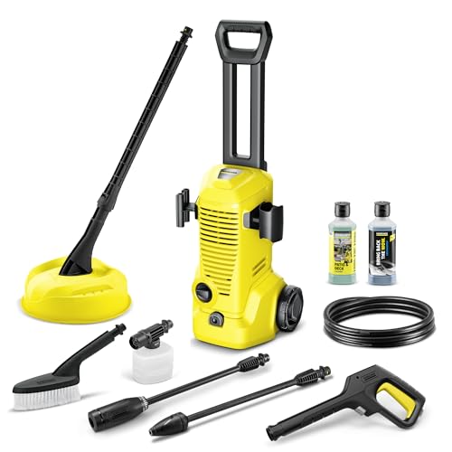 Karcher K 2 Car & Home Pressure Washer, 110 Bar, 1400W – Full Kit with Surface Cleaner, Wash Brush, Foam Nozzle, Car Shampoo & Patio Cleaner – Portable High-Pressure Jet Wash for Cars & Home