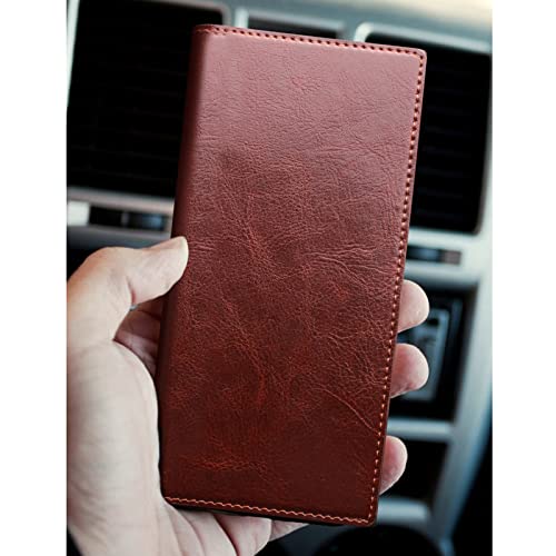 Wallet Case For Samsung Galaxy S23/S23 Plus/S23 Ultra, Handmade Genuine Leather Phone Case Tpu Shell With Card Holder Kickstand Folio Flip Cover,S23 Plus,Brown #TOP7
