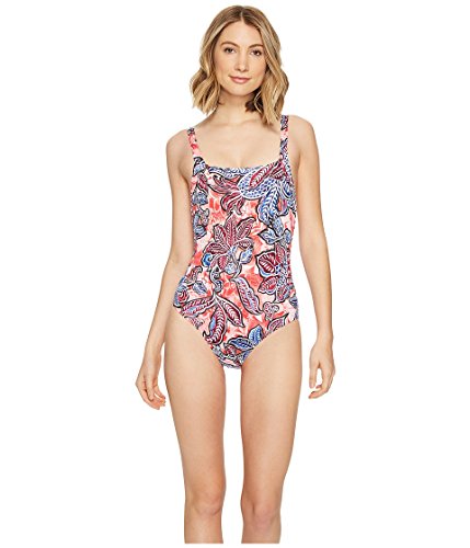 Tommy Bahama Womens Java Cross Back One-Piece Swimsuit Calypso Pink Size 4 #TOP16