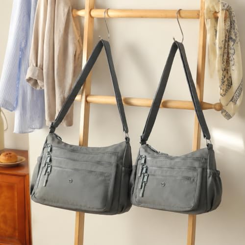 Image of AOCINA Nylon Crossbody Bags for Women Multi Pocket Cross Body Purses