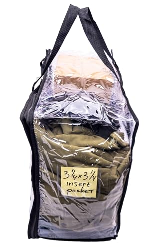 3-Pack Clear Vinyl Moving Bags 15x18x9 with Dual Zipper, Handles & Display Pocket for Storage Organization4