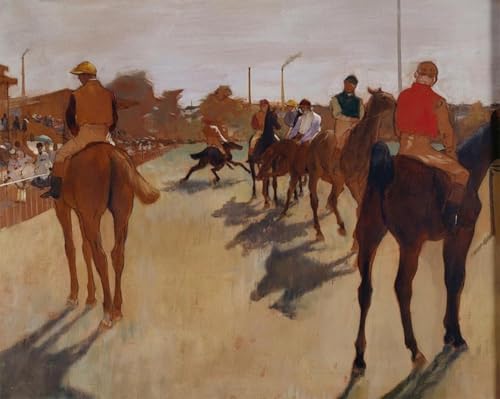 Décoration murale Degas tableau chevaux de course grand format 60x90cm pour bureau