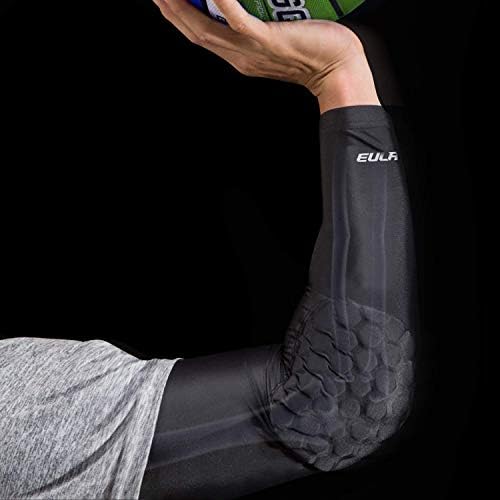 EULANT Protective Shooter Sleeve,Goalkeeper Arm Protectors Men & Women,Protective Hex Pad Arm Sleeves Crashproof Elbow Support Pad for Basketball Football Softball Cricket Volleyball