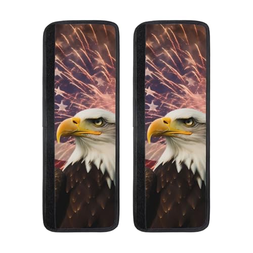 SHIRMDIY USA Flag Eagle Refrigerator Door Handle Covers Pack of 2, Handle Protector for Fridge Microwave Oven Patriotic Appliance Handles Wrap Cloth 15.7x5.5 in