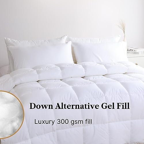 Royal Elite-Down Alternative Duvet King Size- Machine Washable- White Comforter- All Season Brushed Microfiber Duvet Insert- Breathable & Soft Hotel Duvet by Royal Elite - Used condition - Image 4