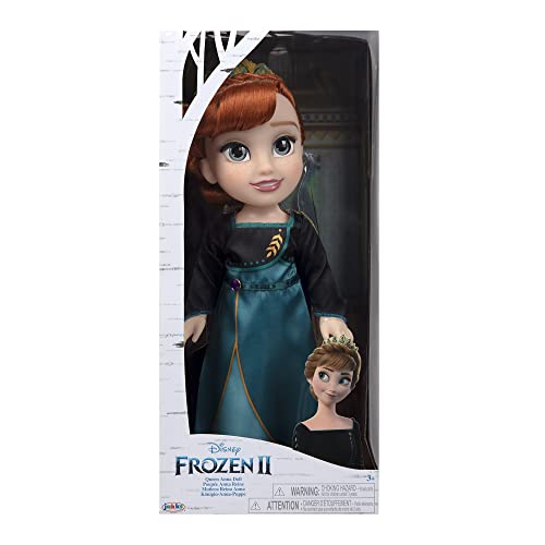 Disney Frozen 2 Anna Doll – 14” / 35cm Tall Articulated Doll Dressed in Iconic Fashion Dress with the Crest of Arendelle Tiara for Extra Play, For Girls Aged 3+ - Image 8