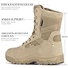 FREE SOLDIER Men's Tactical Boots 8 Inches Lightweight Combat Boot Durable Suede Leather Military Work Boots Desert Boot(Tan-waterproof,10) #3