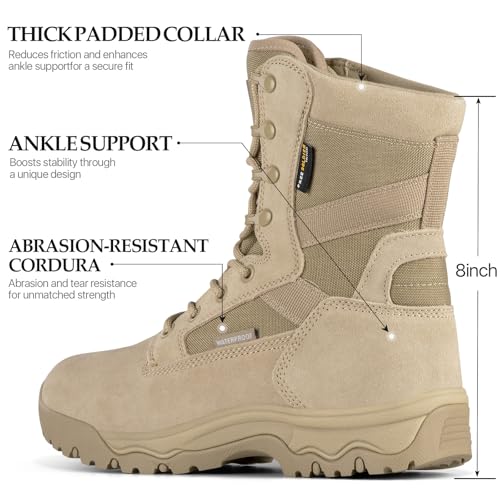 Image of FREE SOLDIER Men's LT Military Tactical 8 inch Daily Work Boots