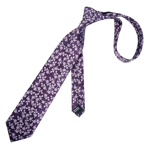 Image of Alizeal Mens 3.15inches Leaf Flower Pattern Tie Set | Floral Pattern Pocket Square Perfect for Fall Winter Business and Holiday Events
