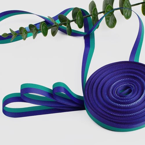 WANDIC Suicide Prevention Awareness Grosgrain Ribbon, 50 Yards Teal and Purple Ribbed Ribbon Sexual Assault Awareness Ribbon for Gift Wrapping, Brooch Making - Image 3