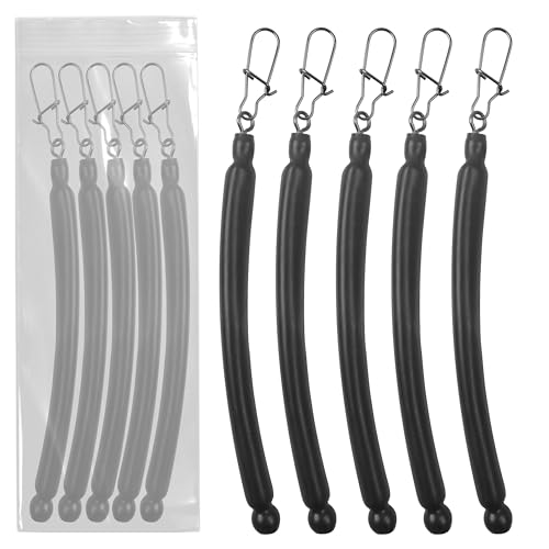Dragging Weights for Catfishing Tolling Drifting No Snag Sinkers Slip Stick Drag Weights Bottom Search Snagless Catfish Sinker Fishing Weights Catfishing Tackle Gear (Black-5pcs, 2OZ)
