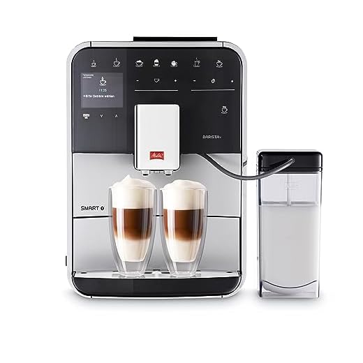Melitta Caffeo Barista Kaffeautomat, Rostfritt Stål, 1450 W, Silver, Svart