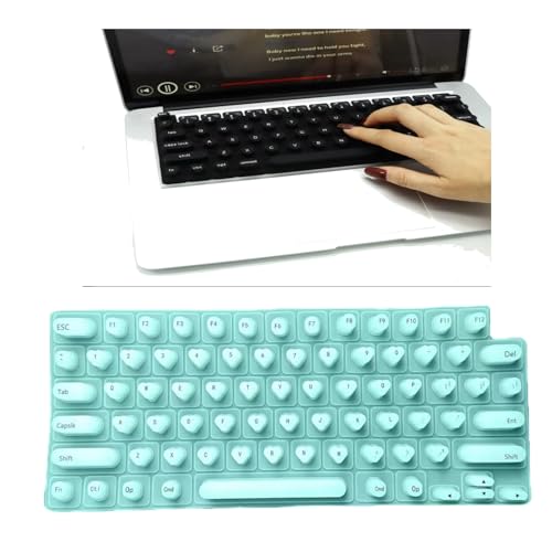 Keyboard Cover for Long Nails，Comfortable Typing for Long Nails，Silicone Raised Keyboard Protective Cover for Nail Art, Compatible with MacBook Pro13 2020-2023, US ANSI(Green)