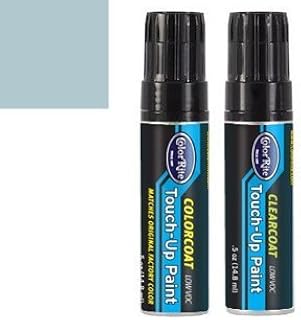 Half-Ounce Jar Automotive Touch-up Paint for Honda Civic - Light Blue Metallic Clearcoat B-26MZ-3 - Color+Clearcoat Package