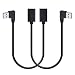 Produktbild YINETTECH 2 Teilige USB 3.0 Verlängerung Datenkabel von Stecker zu Buchse 30 cm Linker und Rechter 90Grad Winkelstecker