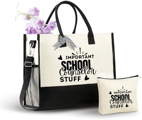 InnoBeta School Counselor Gifts for Women Canvas Tote Bag, Counse...