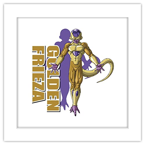 Trends International Gallery Pops Dragon Ball: Super - Golden Frieza Icon Wall Art Wall Poster, 12" x 12", White Framed Version