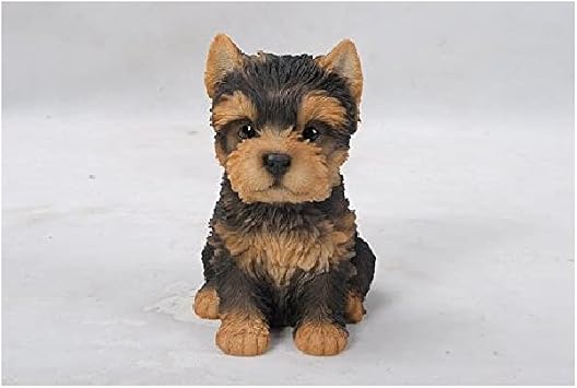 Hi-Line Gift Ltd Sitting Yorkshire Terrier Puppy, Brown/Black, 6.5