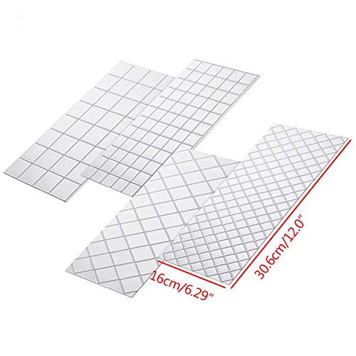 Cake Fondant Impression Mat Mold Diamond Quilted Grid Texture Embossed Lace Embossing Mat Cake Decorating Supplies For Cupcake Wedding Cake Decoration Tools(Set Of 4） #TOP1